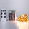 10M 100Led Waterproof Remote Control Battery Copper Wire String Lights 