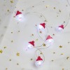 Christmas Themed Led String Lights Battery Operated Lights with Santa Claus Head Shaped