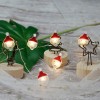 Christmas Themed Led String Lights Battery Operated Lights with Santa Claus Head Shaped