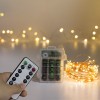 10M 100Led Waterproof Remote Control Battery Copper Wire String Lights 
