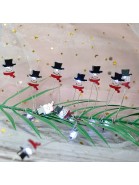 Christmas Snowman Shaped Led String Lights 20 Cool White Lights