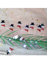Christmas Snowman Shaped Led String Lights 20 Cool White Lights