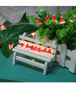 2M/20LED Battery Powered Santa Hat Shaped Led Fairy String Lights