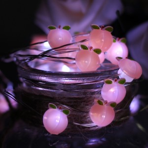 2M 20Leds Warm White Honey Peach Shaped Led String Lights for Holiday Decoration