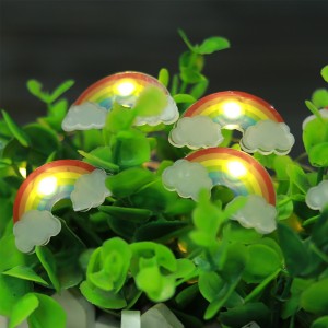 2M 20Leds Warm White Led String Lights with Cloud and Rainbow Shaped for Home Decoration