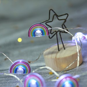 Indoor Decoration Colorful Rainbow Shaped Led Fairy Light String 20Led Micro Rice Lights 
