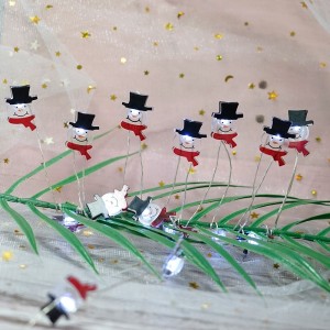 Christmas Snowman Shaped Led String Lights 20 Cool White Lights