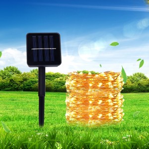 8 Modes Solar Powered Led String Lights 100 Warm White Lights