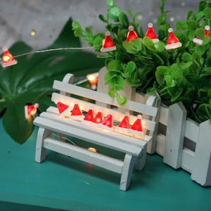 2M/20LED Battery Powered Santa Hat Shaped Led Fairy String Lights