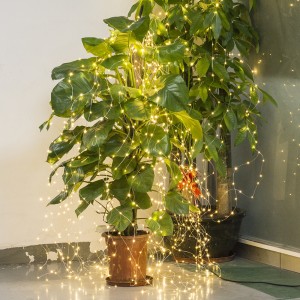 DC Adapter Powered 10 Strands 2M 200Leds Cascade Led String Lights for Garden Patio Decoration