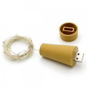 2M 20Leds USB Plug Rechargeable Wine Bottle Cork Shaped Led String Lights