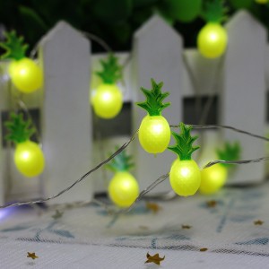 Remote Controlled 3AA Battery Powered Tiny Pineapple Shaped 20 Warm White Led String Lights