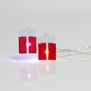 Special Christmas Gift Box Shaped Led Fairy String Lights 20 Leds Warm White Lights