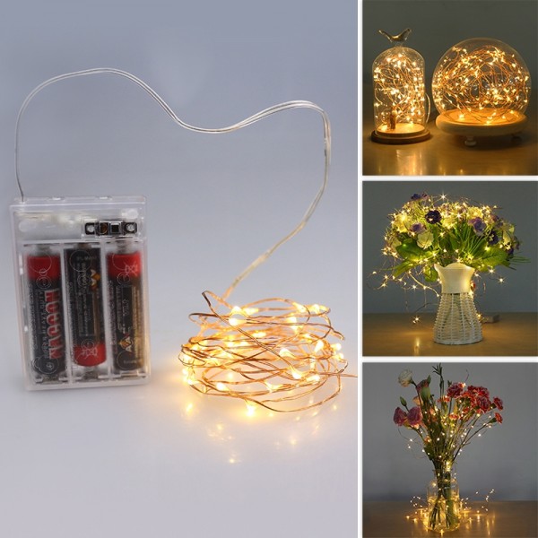 3AA Battery Powered Copper Wire Led String Lights