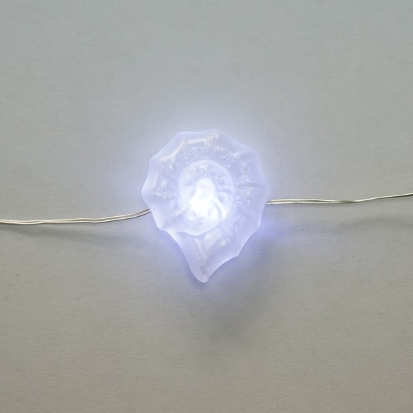 Remote Controlled 3AA Battery Operated Sea Conch Shaped Led String Lights 20 Cool White Lights