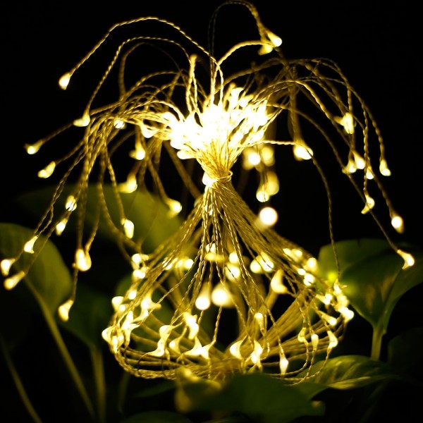3AA Waterproof Battery Box Operated Led Fireworks String Lights wirh Remote and Timer Function