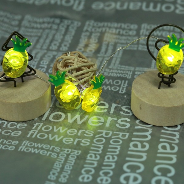 Pineapple Shaped Led Copper Wire String Lights 20 Warm Lights for Home Decoration