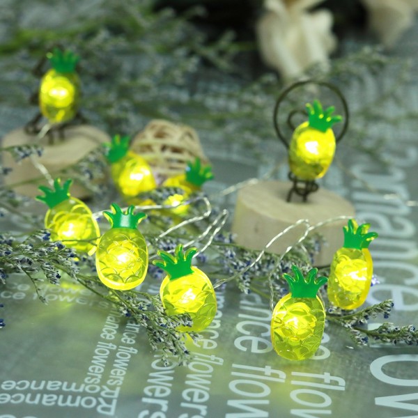 Pineapple Shaped Led Copper Wire String Lights 20 Warm Lights for Home Decoration