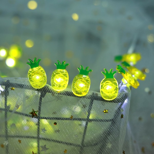 Pineapple Shaped Led Copper Wire String Lights 20 Warm Lights for Home Decoration