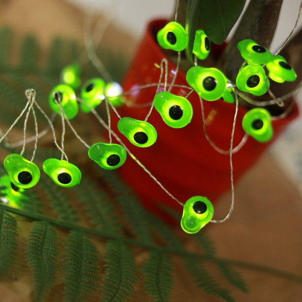 Battery Operated Led String Lights 20 pcs Avocado Shaped Warm White Lights
