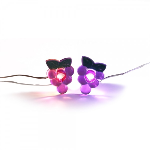 Battery Operated LED String Lights 20 pcs Grape Shaped Warm Lights