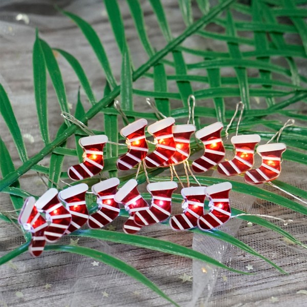 Battery Operated 2M-20Leds Xmas Socks Style Led Fairy Lights