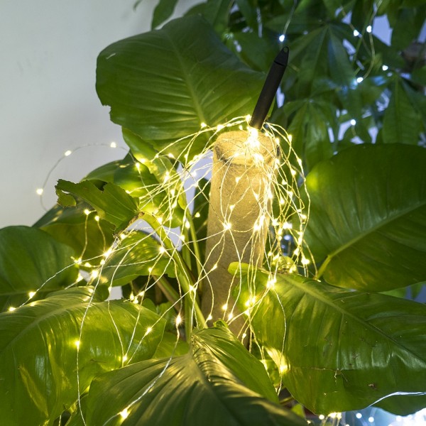 DC Adapter Powered 10 Strands 2M 200Leds Cascade Led String Lights for Garden Patio Decoration