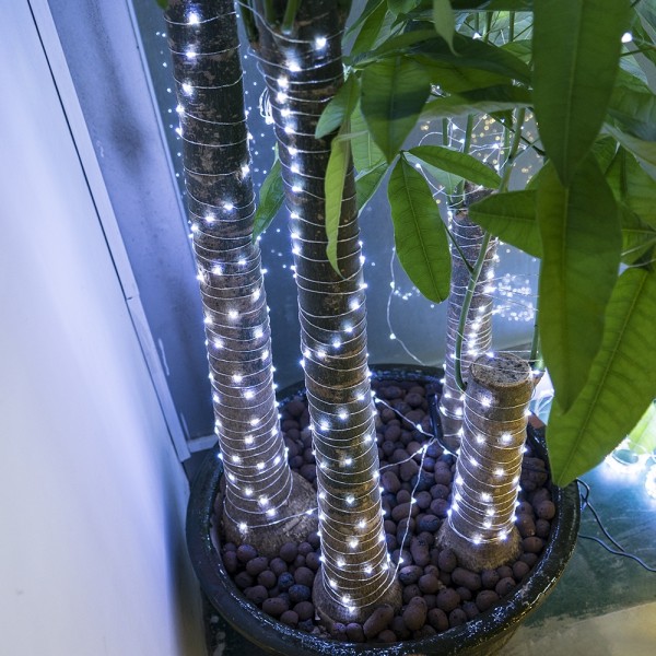 DC Adapter Powered 10 Strands 2M 200Leds Cascade Led String Lights for Garden Patio Decoration