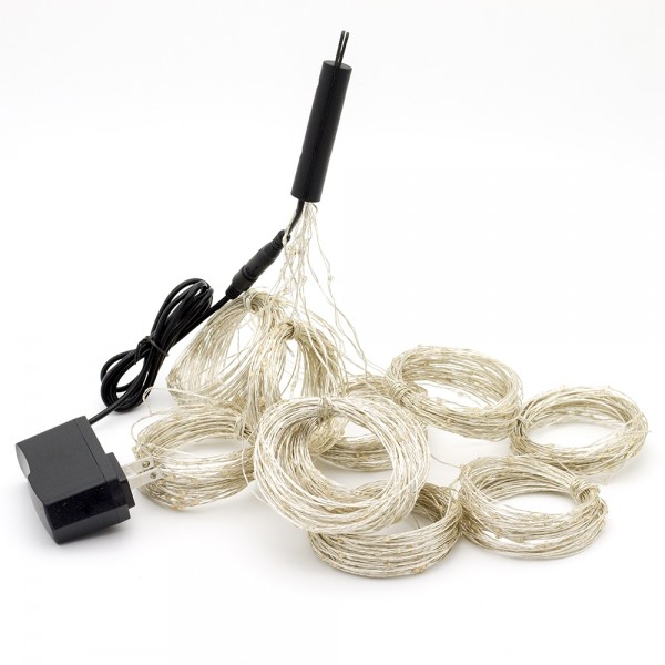 DC Adapter Powered 10 Strands 2M 200Leds Cascade Led String Lights for Garden Patio Decoration