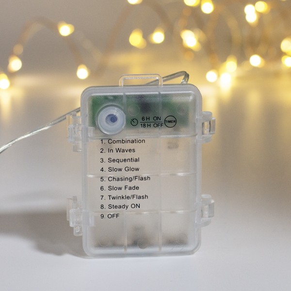 10M 100Led Waterproof Remote Control Battery Copper Wire String Lights 