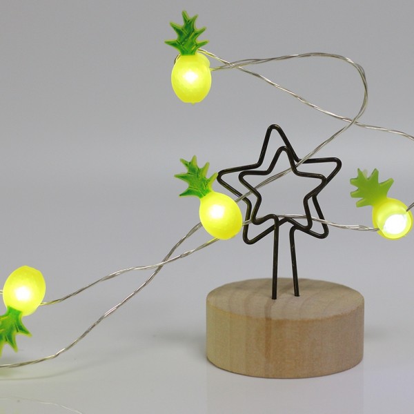 Remote Controlled 3AA Battery Powered Tiny Pineapple Shaped 20 Warm White Led String Lights