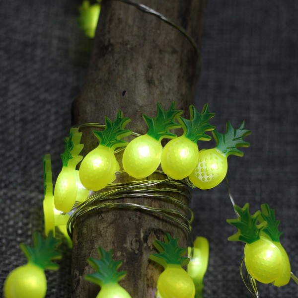 Remote Controlled 3AA Battery Powered Tiny Pineapple Shaped 20 Warm White Led String Lights