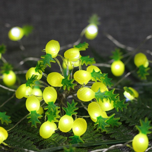 Remote Controlled 3AA Battery Powered Tiny Pineapple Shaped 20 Warm White Led String Lights