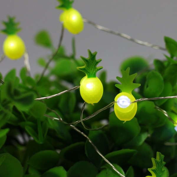 Remote Controlled 3AA Battery Powered Tiny Pineapple Shaped 20 Warm White Led String Lights