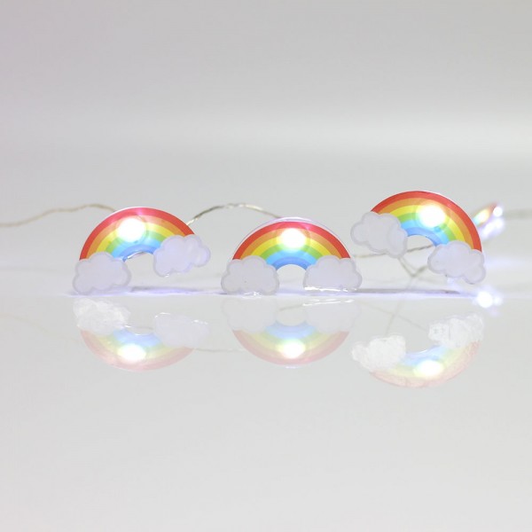 2M 20Leds Warm White Led String Lights with Cloud and Rainbow Shaped for Home Decoration