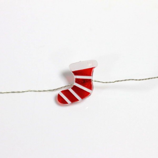 Battery Operated 2M-20Leds Xmas Socks Style Led Fairy Lights
